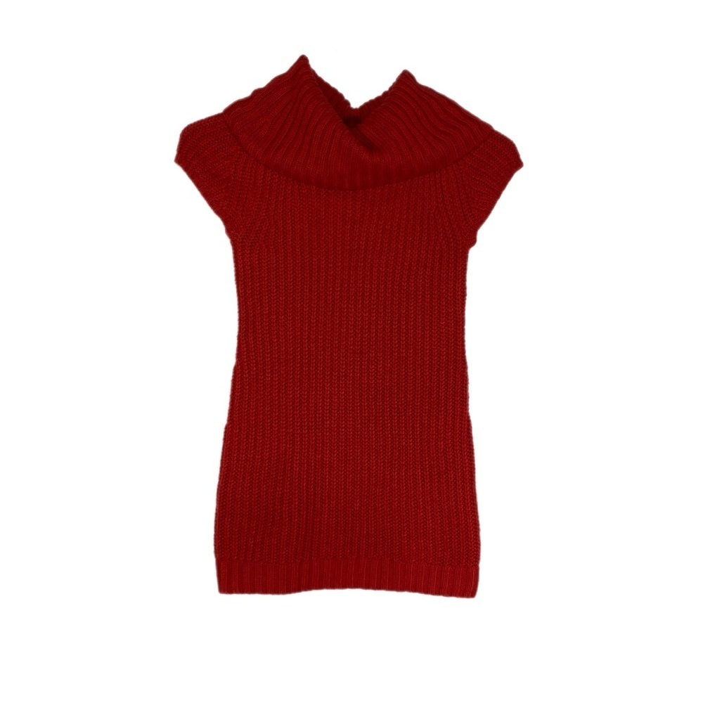 Cato Girls Red Cowl Neck Ribbed Knit Sweater Dress
